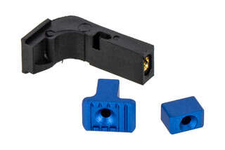 Strike Industries Modular Magazine Release for Gen1-3 Glock Handguns with blue anodized finish.